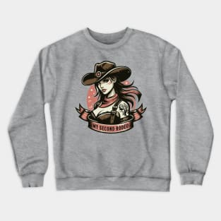 My Second Rodeo --- Retro Cowgirl Design Crewneck Sweatshirt